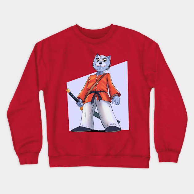 Karate cat Crewneck Sweatshirt by Dre